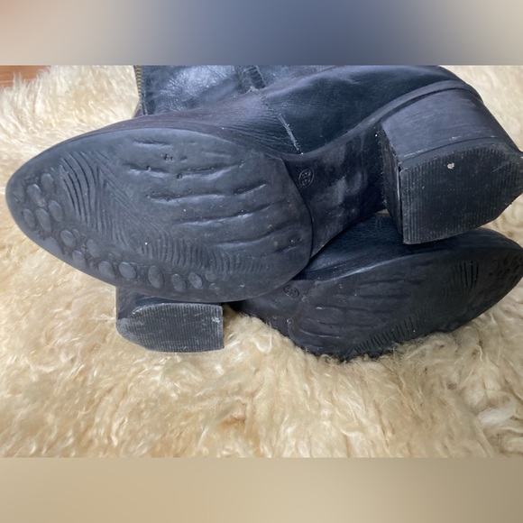 Tall Black Ethem leather boots with slanted back/side zipper 🔥 Turkish made - Picture 7 of 7